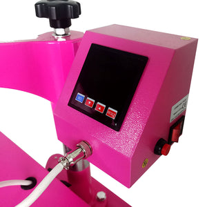 Swing Design 15" x 15" 8-in-1 Heat Press with 30oz Tumbler Press - Pink Heat Press Swing Design 