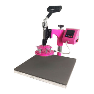 Swing Design 15" x 15" 8-in-1 Heat Press with 30oz Tumbler Press - Pink Heat Press Swing Design 