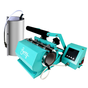 Swing Design 15" x 15" 8-in-1 Heat Press with 30oz Tumbler Press - Turquoise Heat Press Swing Design 