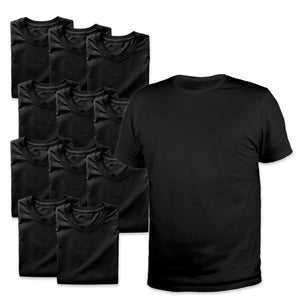 UxPrint 12 Pack 100% Cotton Black T-Shirts - Extra Large DTF Image Armor 