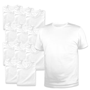 UxPrint 12 Pack 100% Cotton White T-Shirts - Extra Large DTF Image Armor 