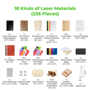 xTool M1 Premium Material Blanks Kit - 245pcs Laser Engraver Accessories xTool 