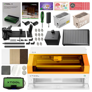 xTool S1 Laser Cutter & Engraver Bundle w/ IR Laser Engraving Kit - White Laser Engraver xTool 40W Diode Laser + $400 