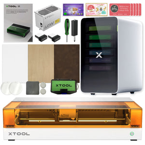 xTool S1 Laser Cutter & Engraver Machine Base Bundle with Filter - White Laser Engraver xTool 40W Diode Laser +$500 