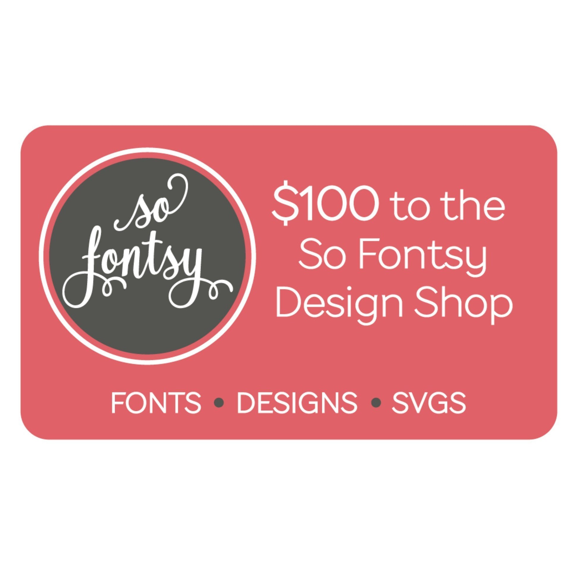 $100 Design Sample eCard to So Fontsy Digital Design Shop Silhouette Swing Design 