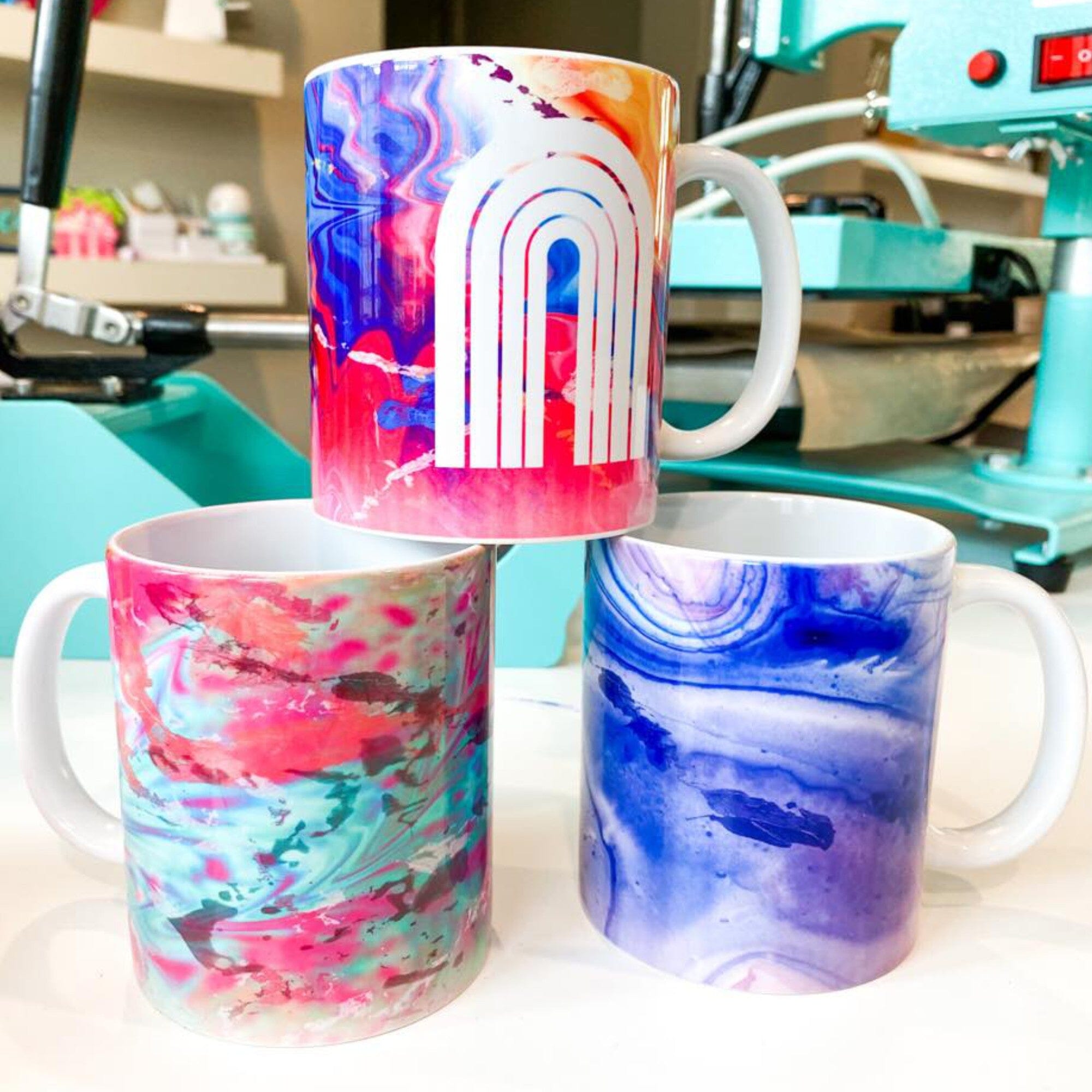 Lot 12 Colored Porcelain Crumpled Design Cups 60ml