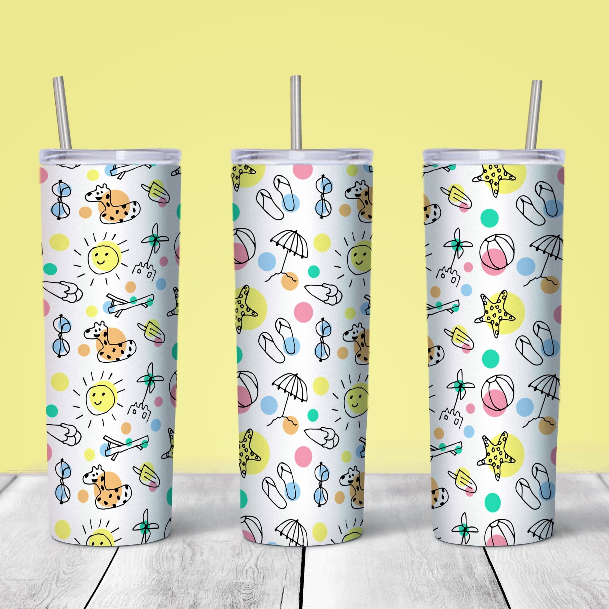 8 Pack Straight Sublimation Tumblers Set 20 Oz Skinny, Stainless Steel  Skinny Sublimation Tumbler Blank With Lid Straw Set,Individually Boxed
