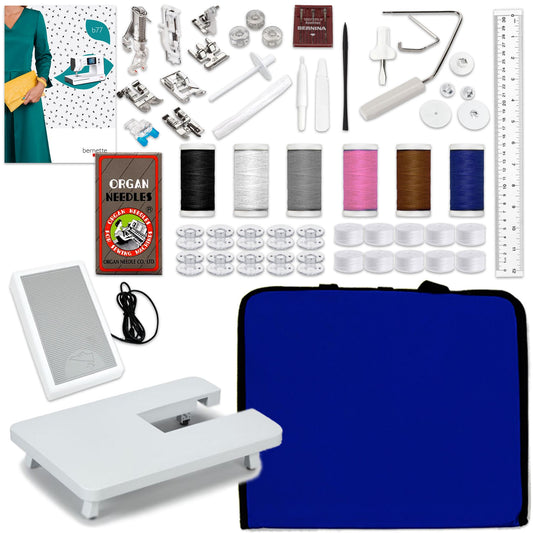 Bernette B77 Deco Sewing & Quilting Machine with Deluxe Embroidery Bundle Brother Sewing Bundle Bernette 