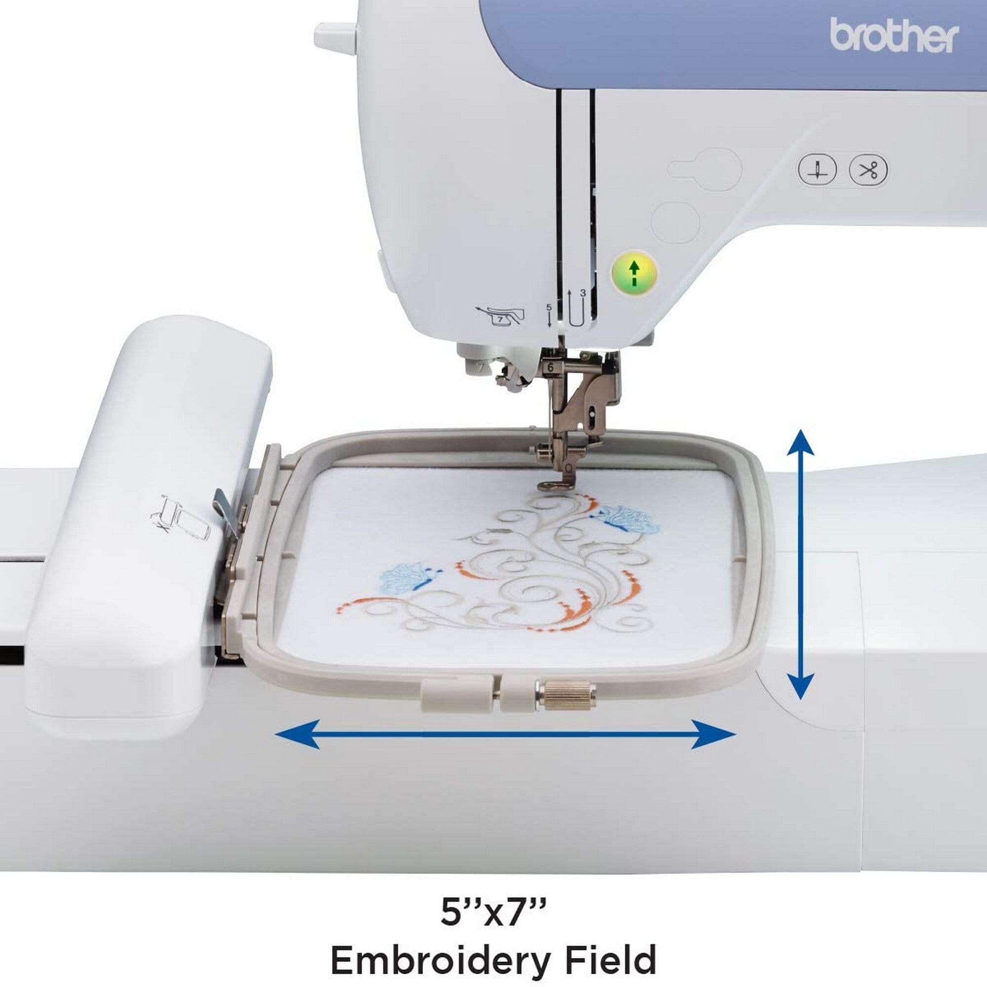 Brother PE900 5 X 7 Embroidery Machine W/ Full Color LCD Screen 13 Built-in  Lettering Fonts 193 Built-in Designs 