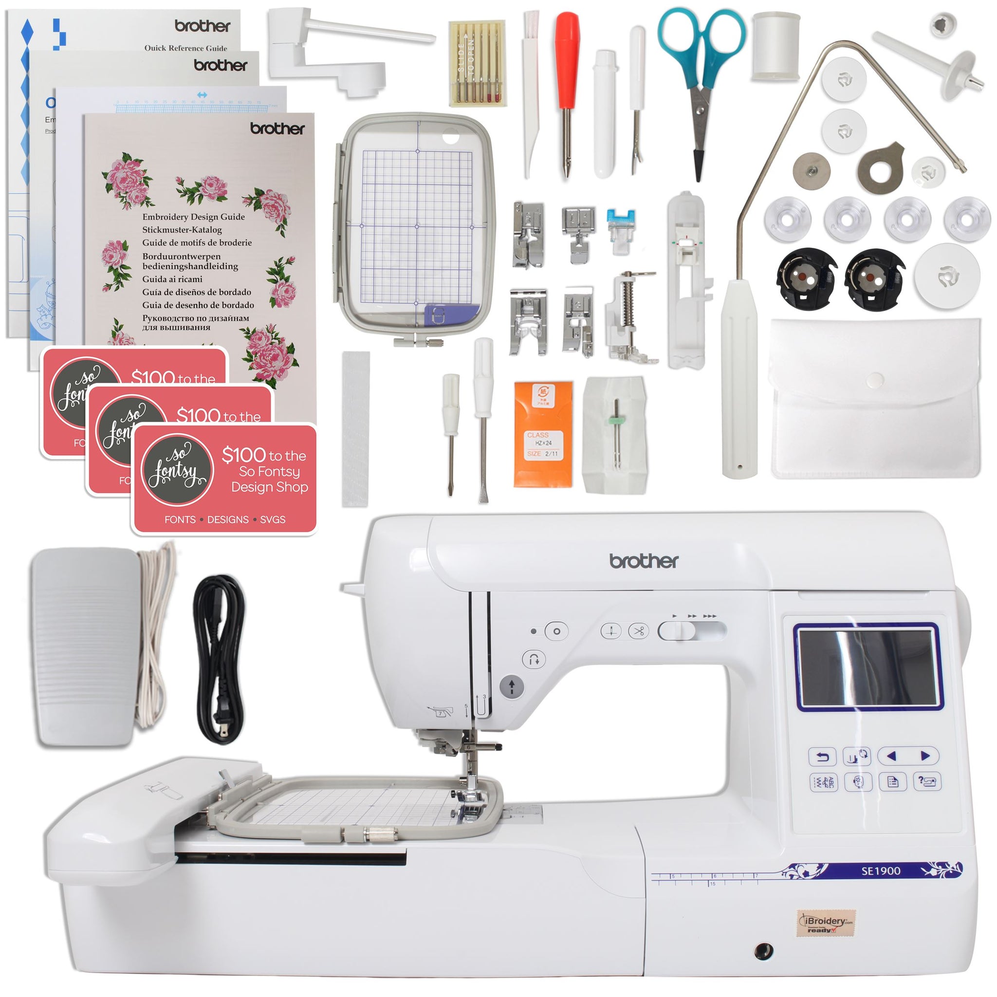 Brother SE1900 Sewing Embroidery Machine + Grand Slam Package