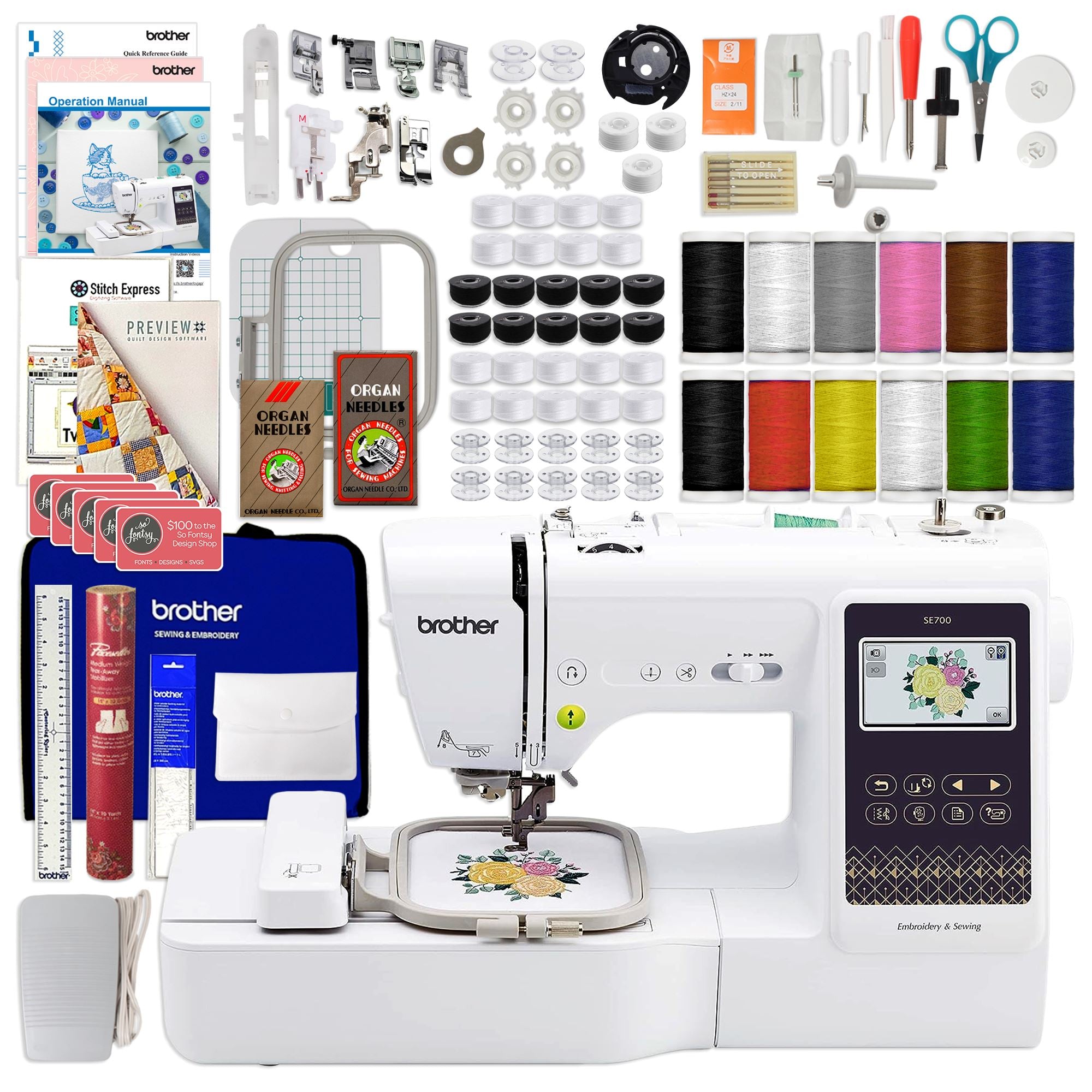 Brother Sewing and Embroidery Machine with Design Pack a 