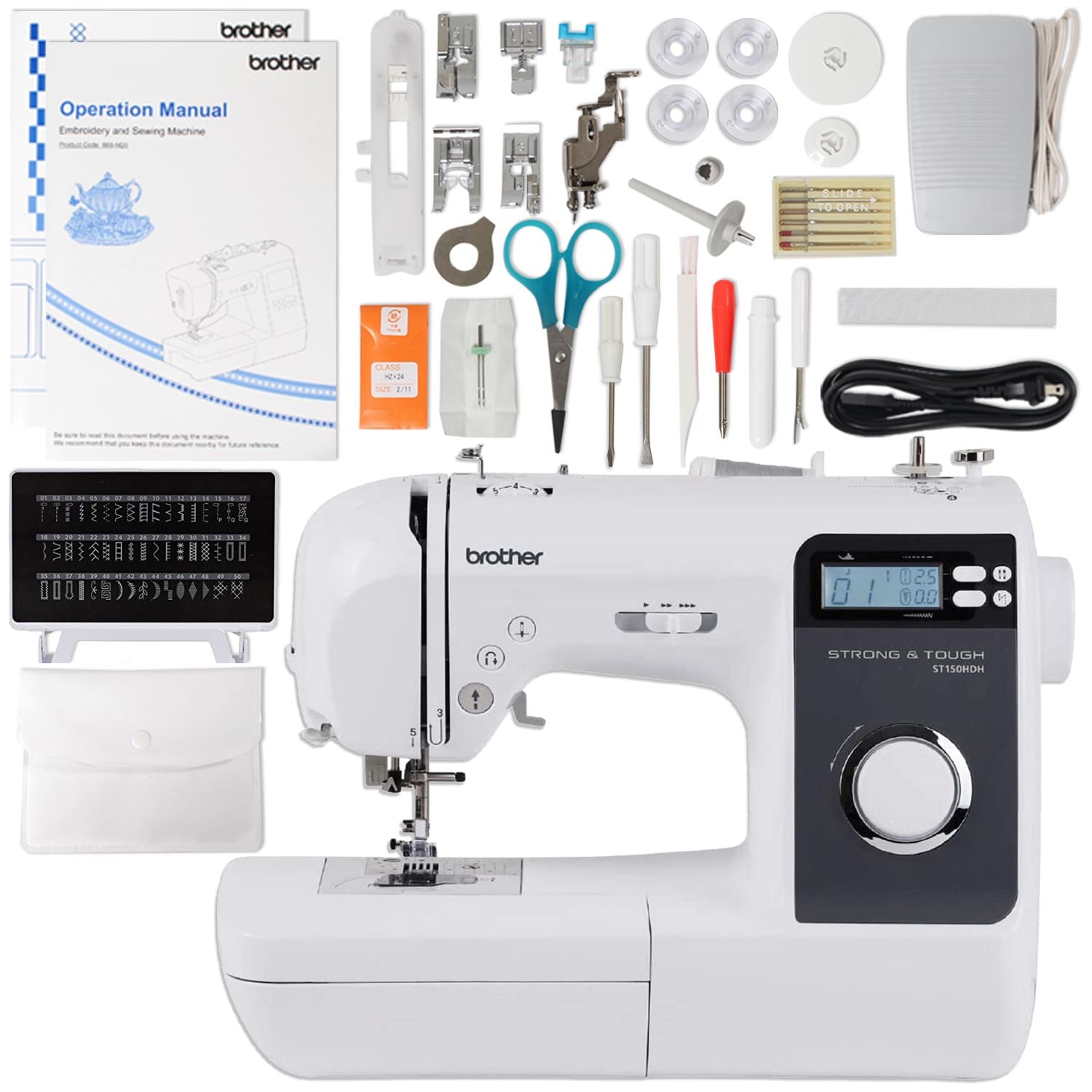 How To Attach the Foot Control and Power Cord on a Brother Sewing Machine 