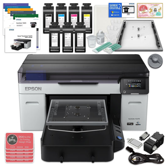 Epson F2270 DTG & DTF Combo Printer w/ DTF Powder & Film, Pretreatment & Sprayer DTG Bundles Epson 