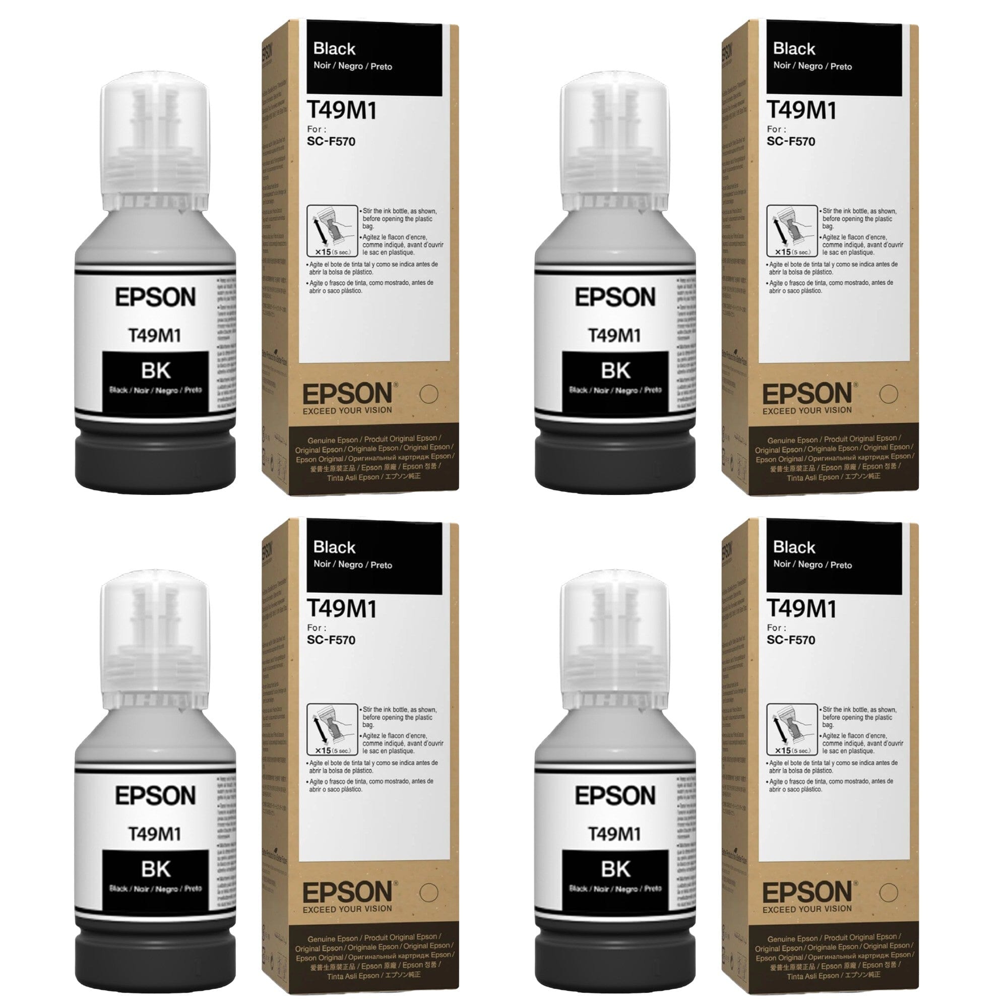 All Black ink kit for Epson Printers - non oem