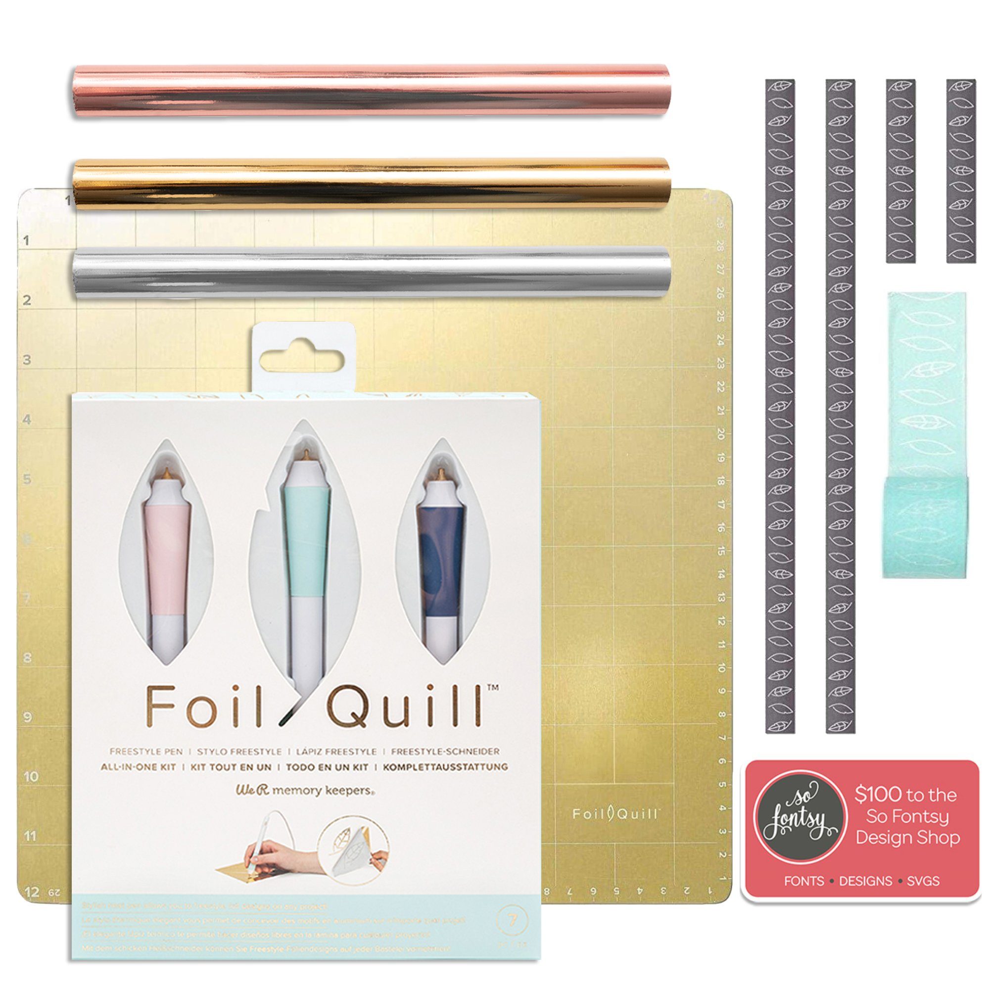 We R Memory Keepers Foil Quill Magnetic Mat, Metal Sheet and Magnet Strips