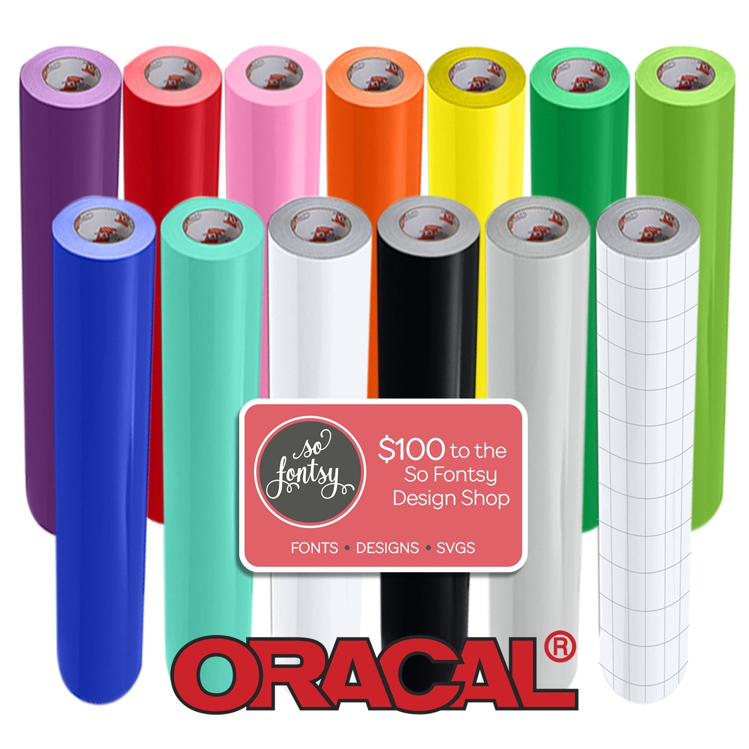 Oracal 24 x 10 ft Roll of Glossy 651 Black Vinyl for Craft Cutters and Vinyl Sign Cutters