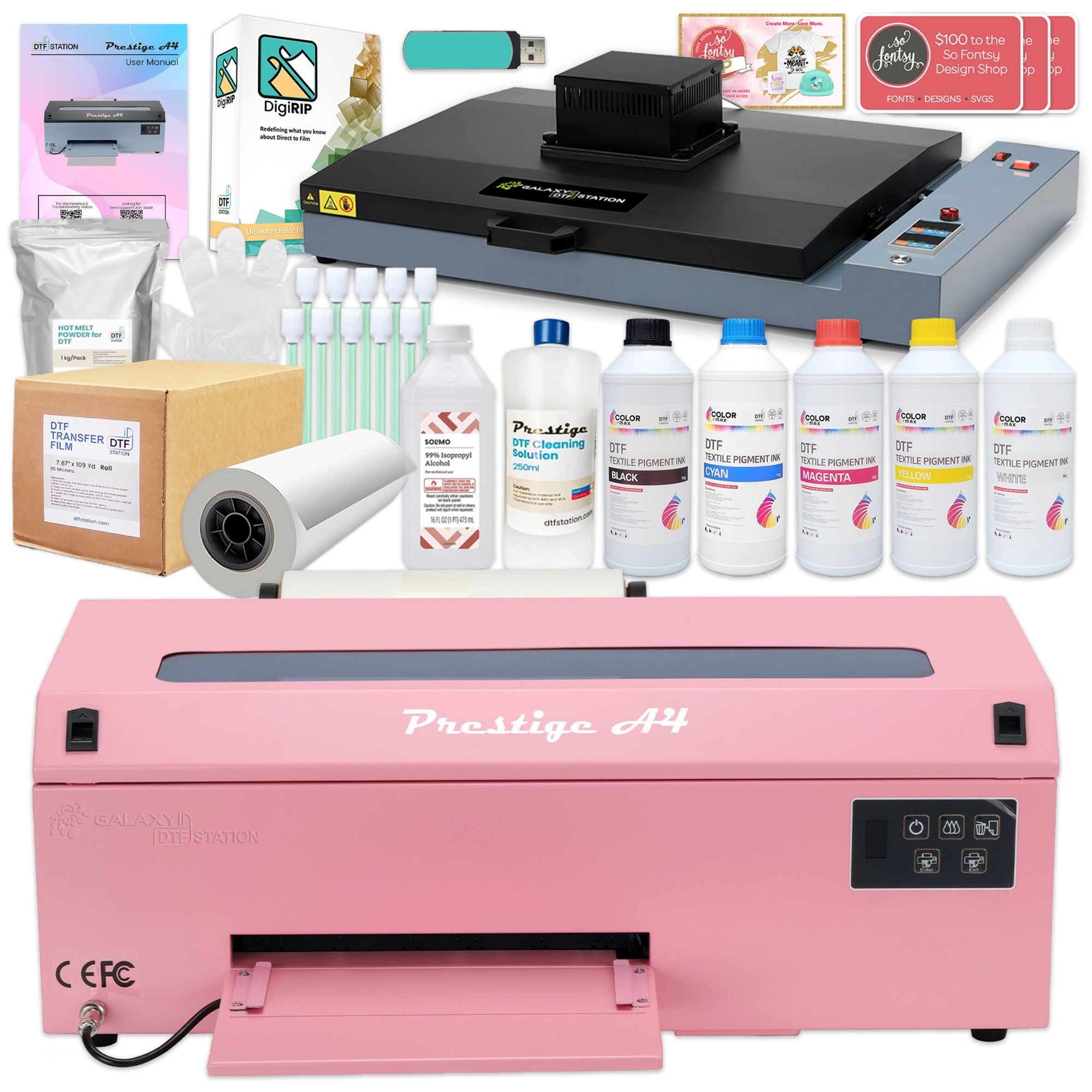 A4 DTG Printer t shirt Printing Machine Automatic Flatbed DTG Printers  Print Clothes Bundle ink Textile ink For t shirt Print