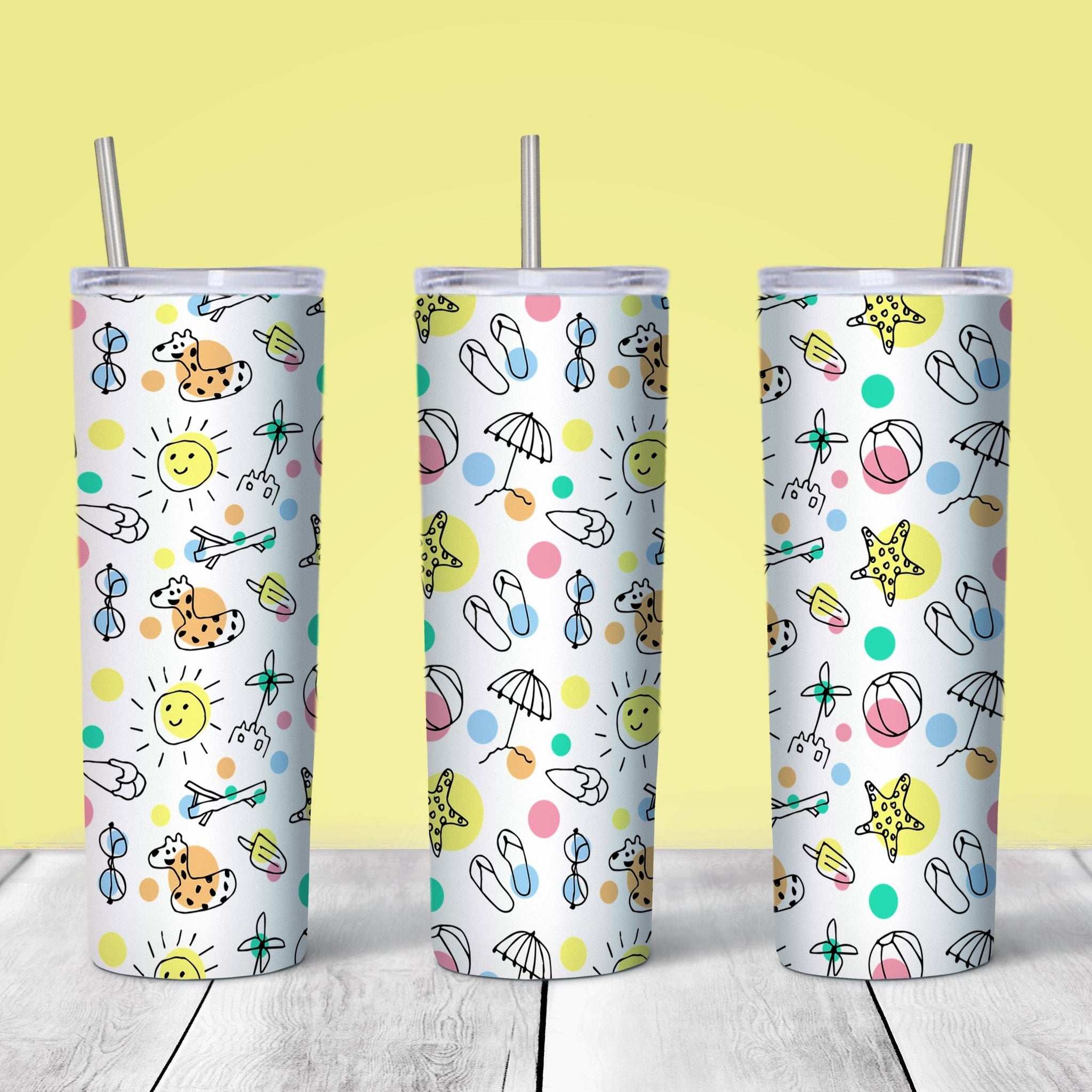 25 Pack 20oz Blank Sublimation Tumblers Skinny Straight White