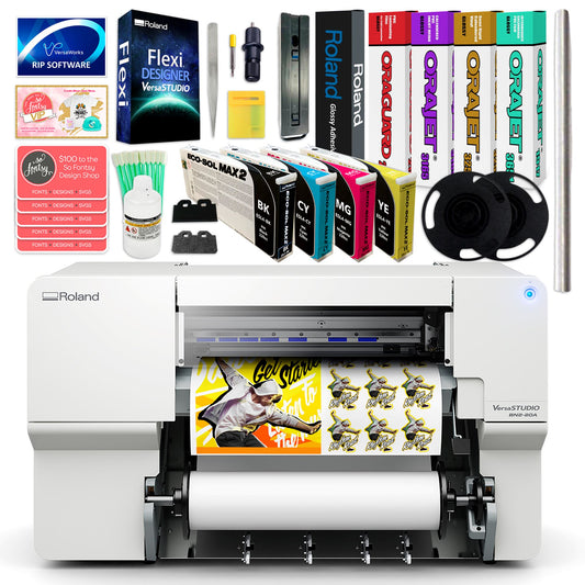 Roland BN2-20A Desktop 20" Eco-Solvent Printer & Cutter w/ CMYK Inks & Media Eco Printers Roland 