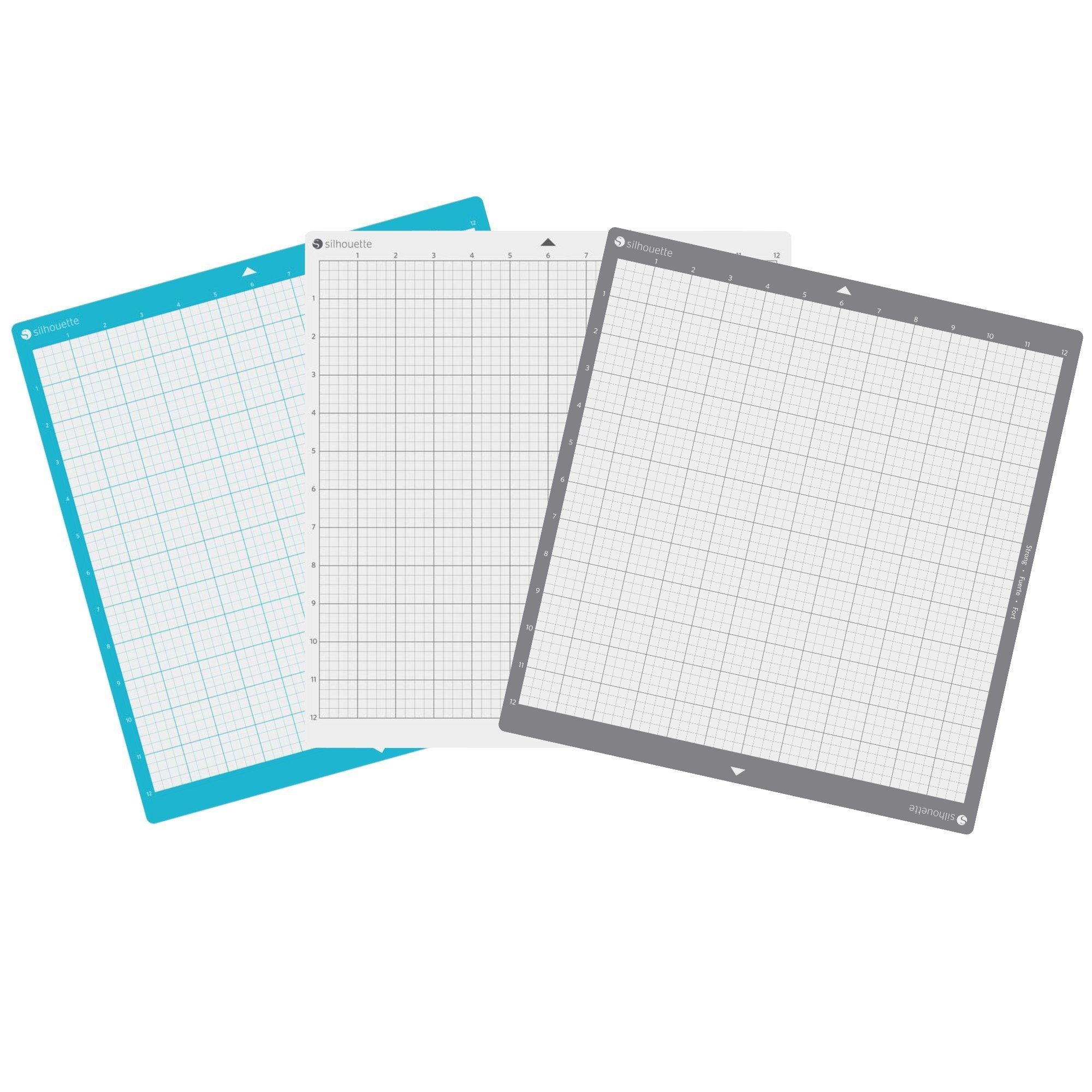  REALIKE 12x24 Cutting Mat for Silhouette Cameo 4/3/2/1(3 Mats -  StandardGrip, LightGrip, StrongGrip), Variety Adhesive Cricket Cut Mats  Replacement Accessories for Silhouette Cameo