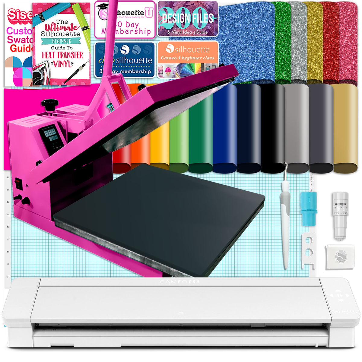 Silhouette Cameo 4 PRO 24 Bundles On Sale Swing Design   Silhouette Cameo 4 Pro 24 W 15 X 15 Pink Heat Press Htv Bundle Silhouette Bundle Silhouette 655726 1200x 