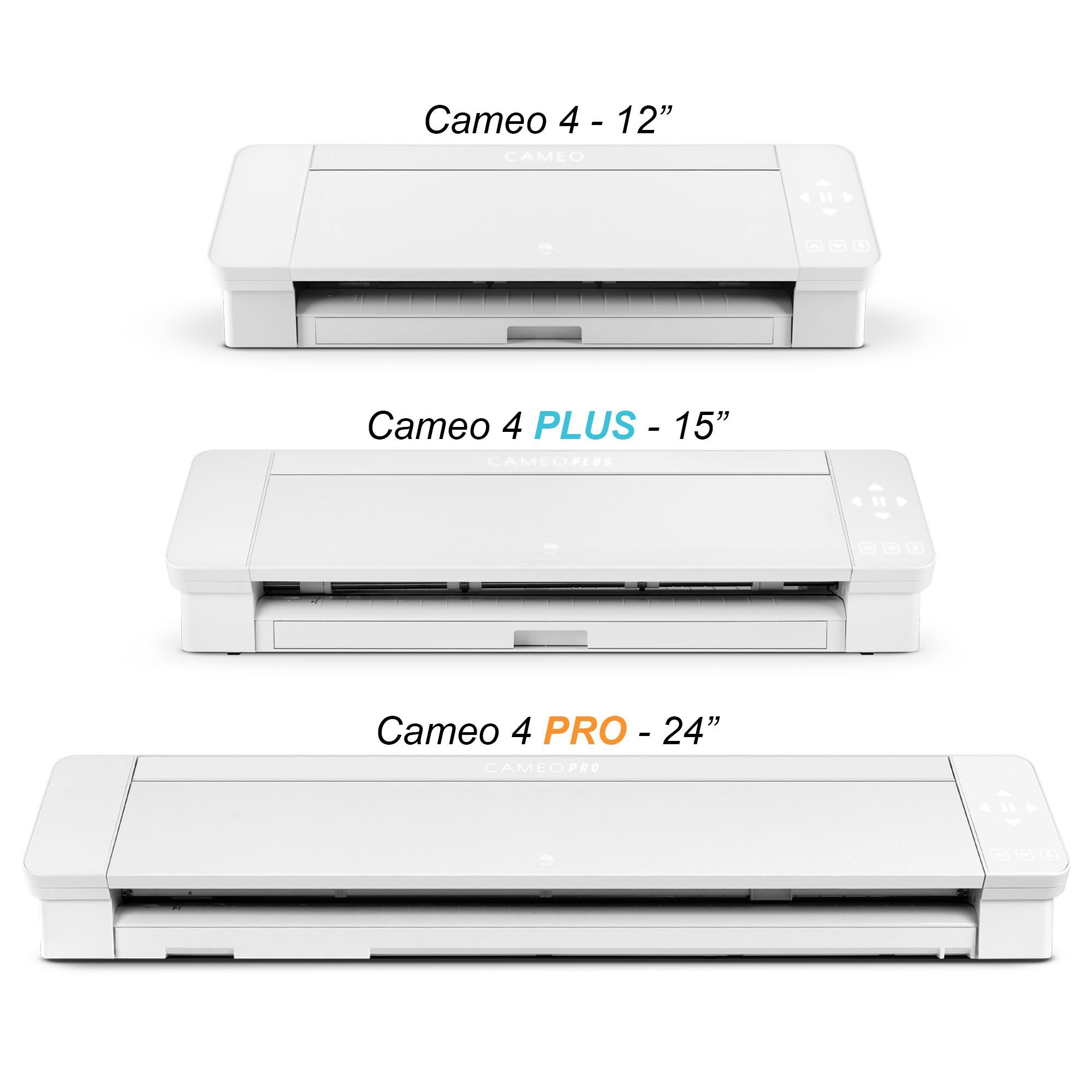 Silhouette Cameo 4 Pro - 24 w/ 15 x 15 White Slide Out Heat Press HTV Bundle