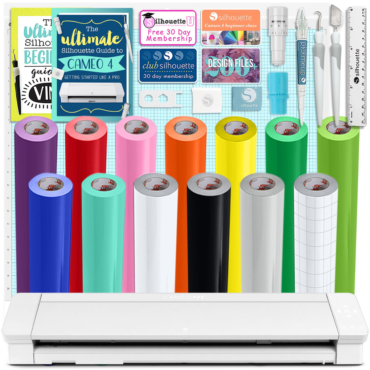 Silhouette Cameo 4 PRO Bundle With 24 Vinyl Swing Design   Silhouette Cameo 4 Pro 24 W Oracal 651 Vinyl Rolls Tools Guides Silhouette Bundle Silhouette 727578 1200x 