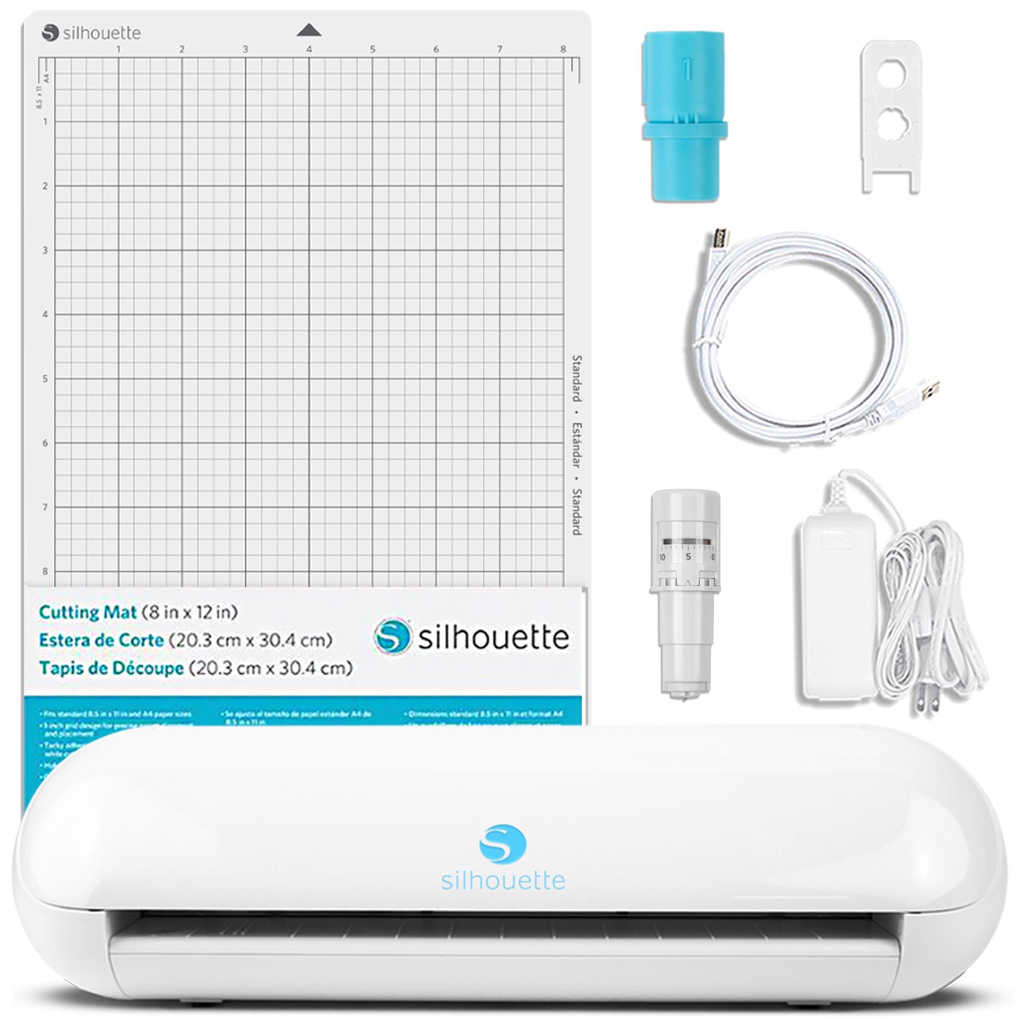 Silhouette White Cameo 4 Starter Bundle with 38 Oracal Vinyl