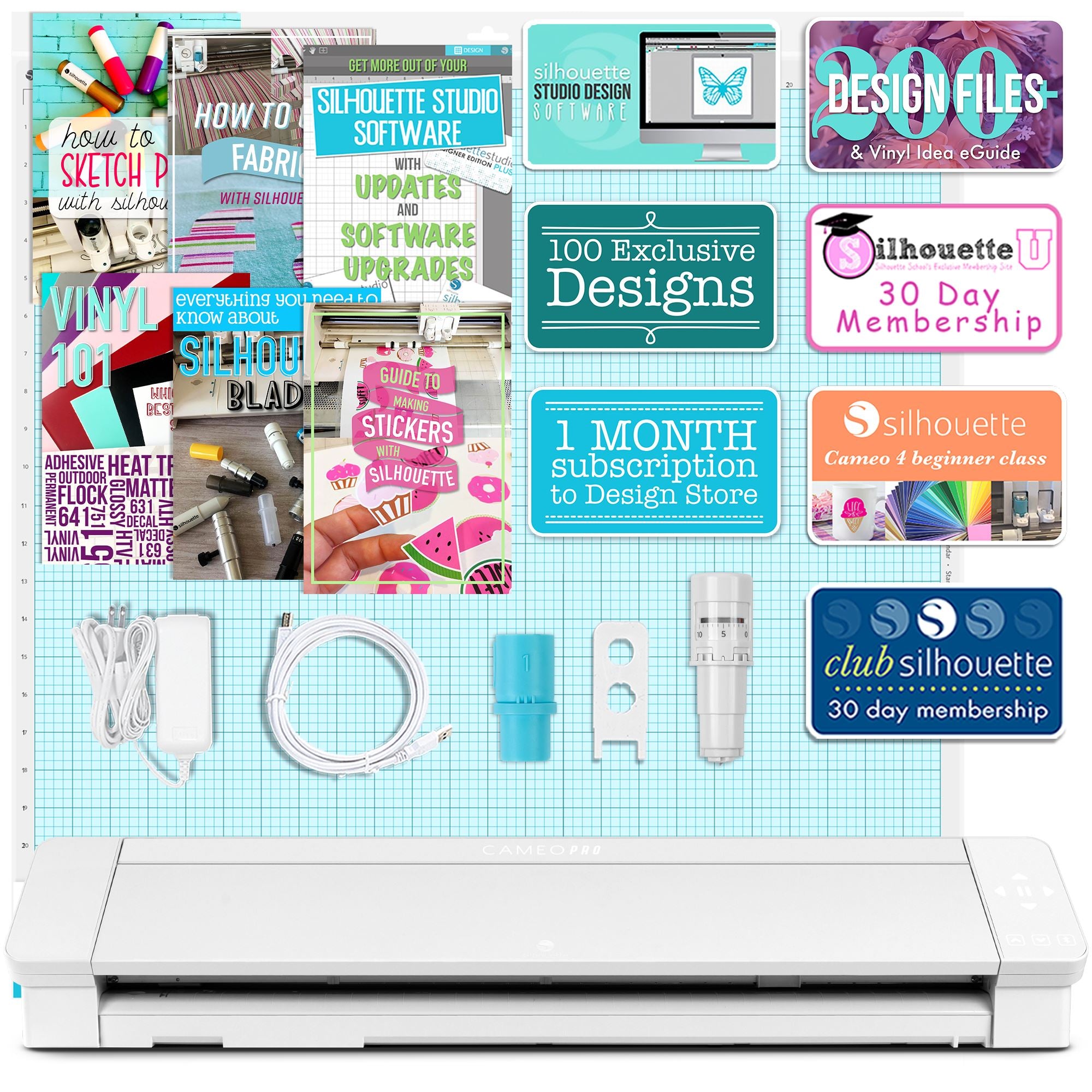 Silhouette Cameo 4 Autoblade and Standard Mat Doubles Pack Includes (2) 12  inch Standard Mat, (2) AutoBlade for use with the Cameo 4 and 50 Designs