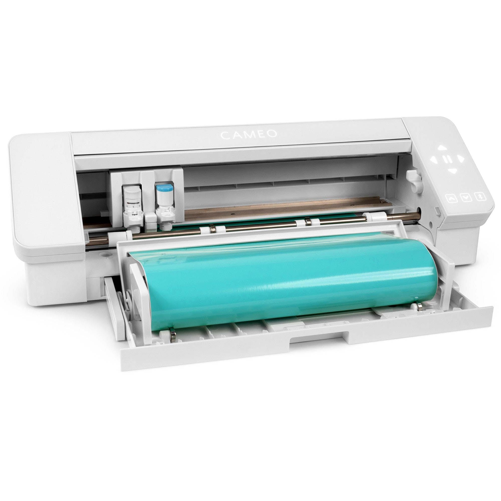 Silhouette White Cameo 4 w/ Updated Autoblade, 3x Speed, Roll Feeder