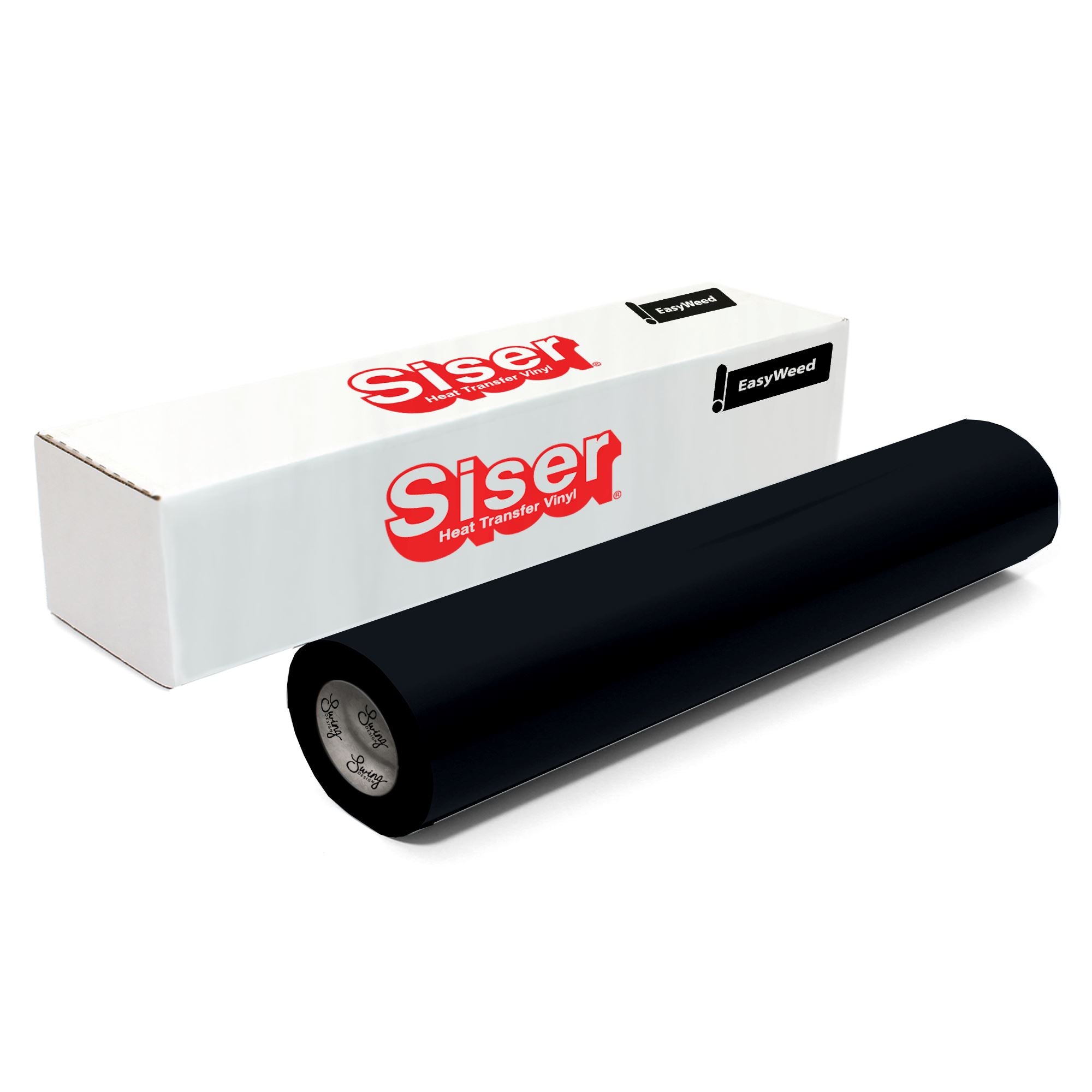 Siser EasyWeed HTV 12x5ft Roll - Iron on Heat Transfer Vinyl (Black)
