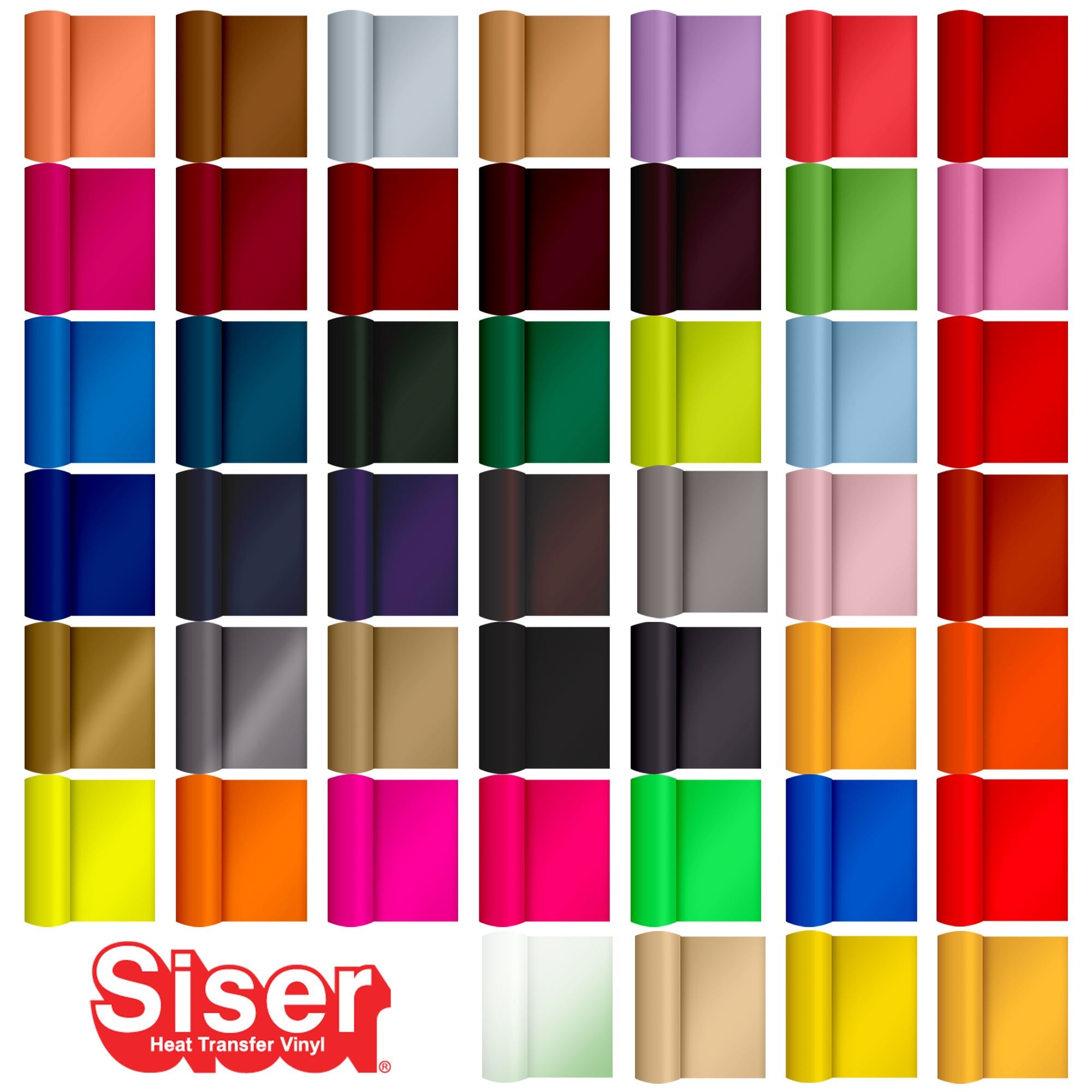 Siser EasyWeed HTV Exclusive Colors Heat Transfer Vinyl 12x15 Sheets