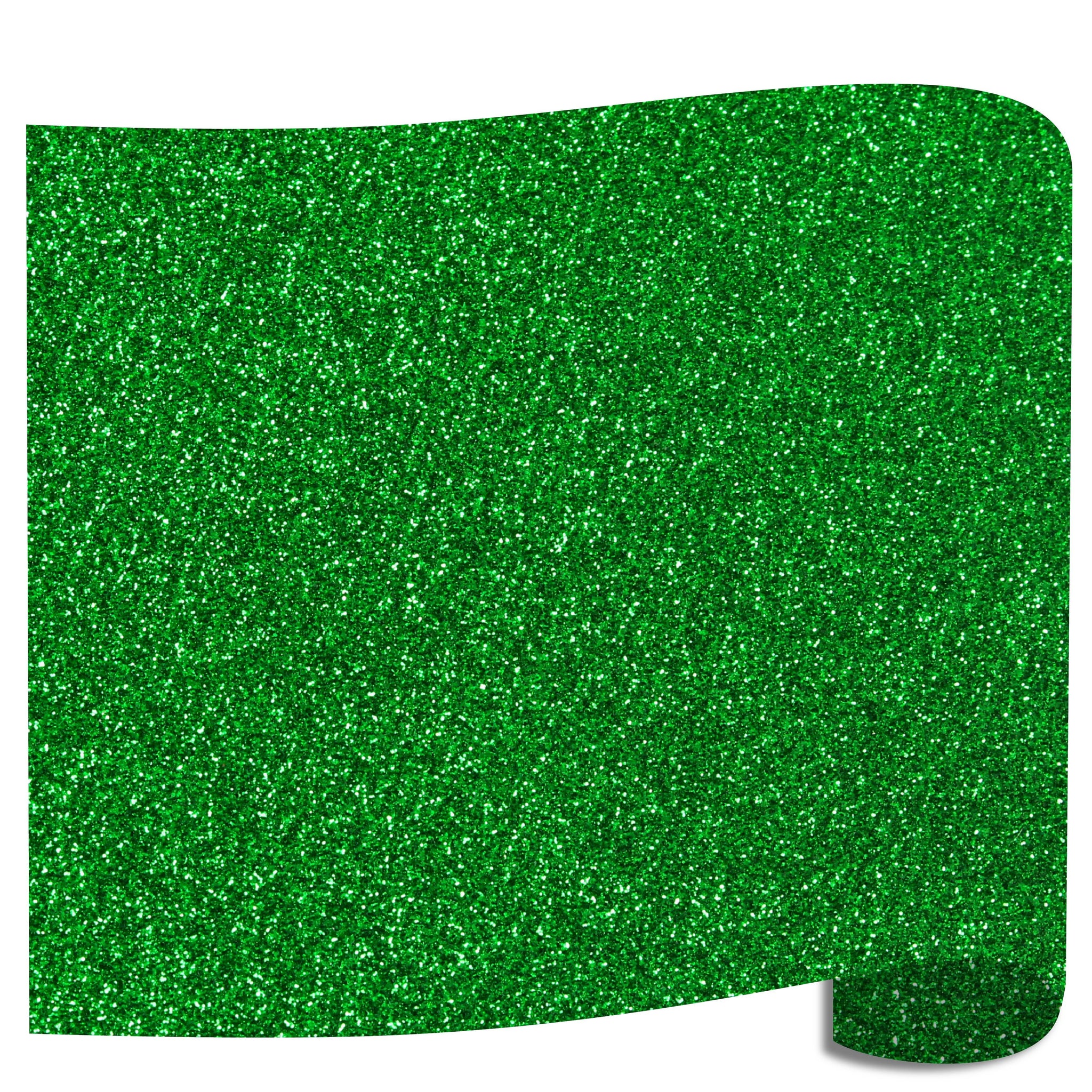 Siser Glitter Heat Transfer Vinyl (HTV) 20 x 150 ft Roll - 45 Colors Available, Green (Grass)