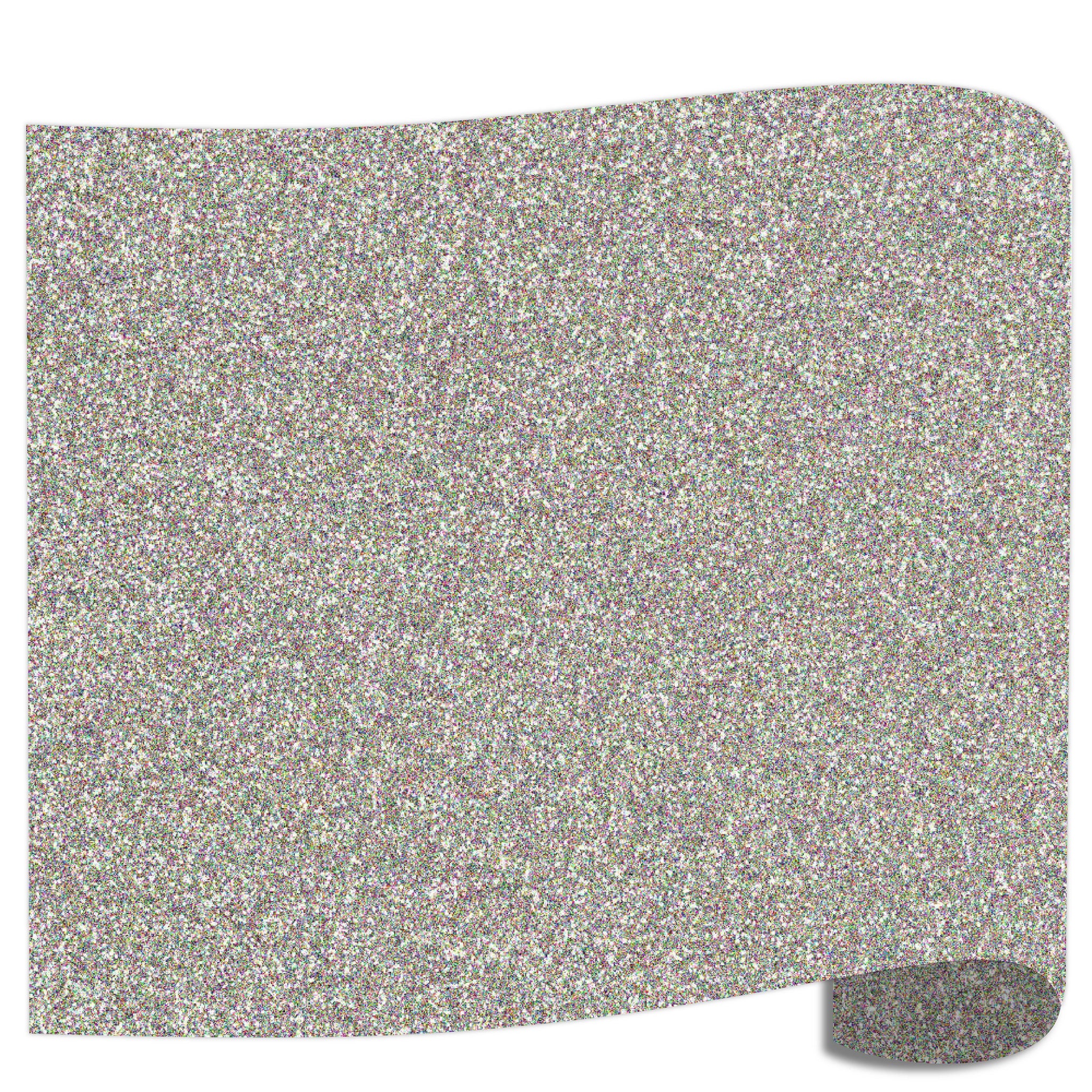 Sparkly White Glitter Heat Transfer Vinyl HTV for Tshirt 2 Sheets,12 Inches by 20 inches/Sheet