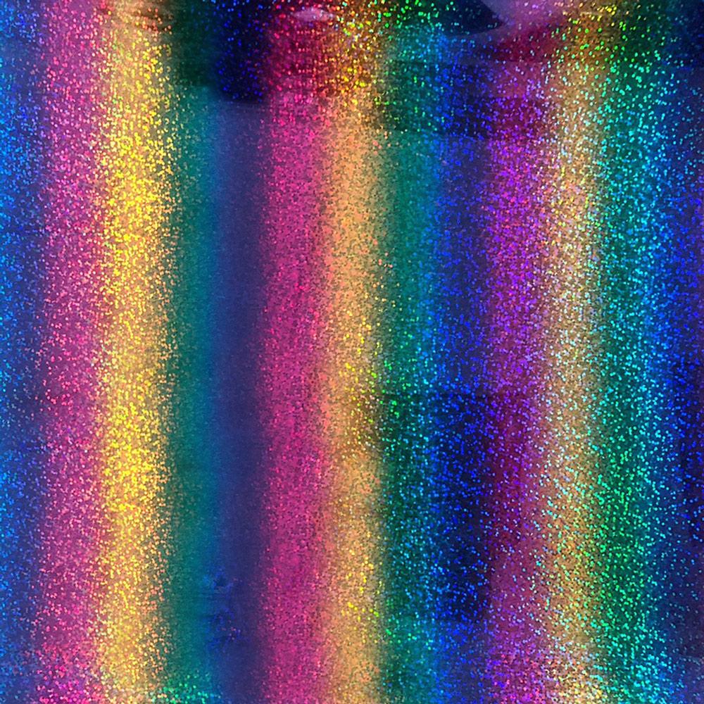 Rainbow White Siser Glitter Heat Transfer Vinyl (HTV) (Bulk Rolls)