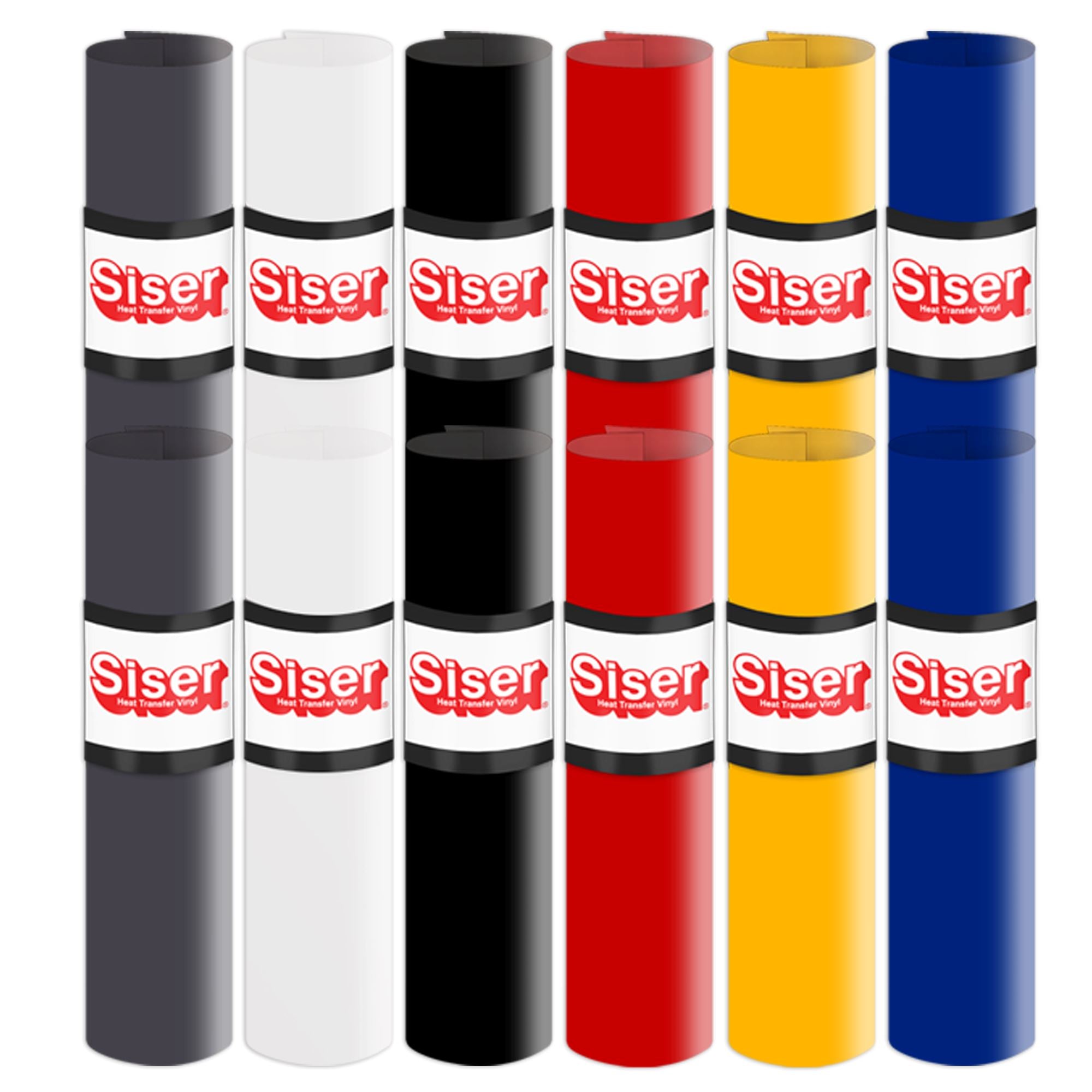 Siser EasyWeed Heat Transfer Vinyl 11.8 x 15ft Roll (White) - Compatible  with Siser Romeo/Juliet & Other Professional or Craft Cutters - Layerable 