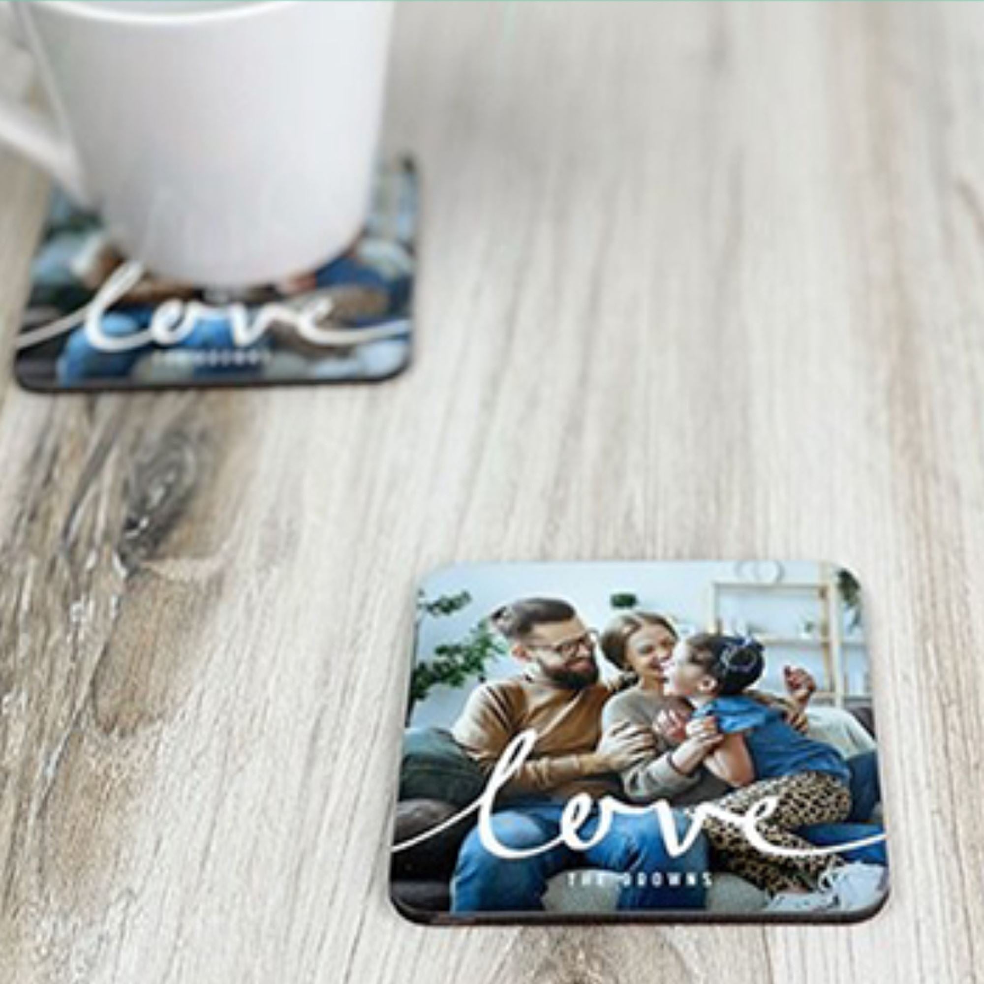 Sublimation coaster with cork back 3.75 x 3.75 inches