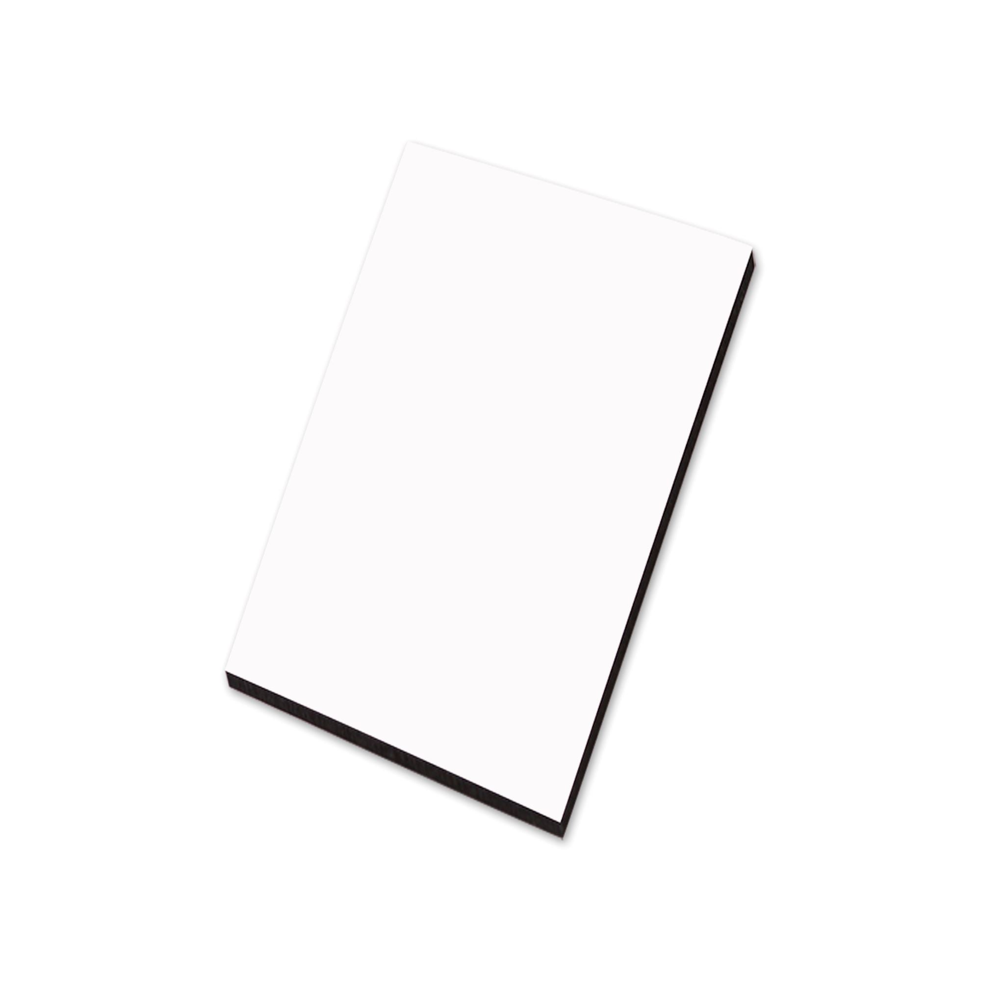 Unisub White Hardboard Rectangle with Magnet Strip - 2 x 3