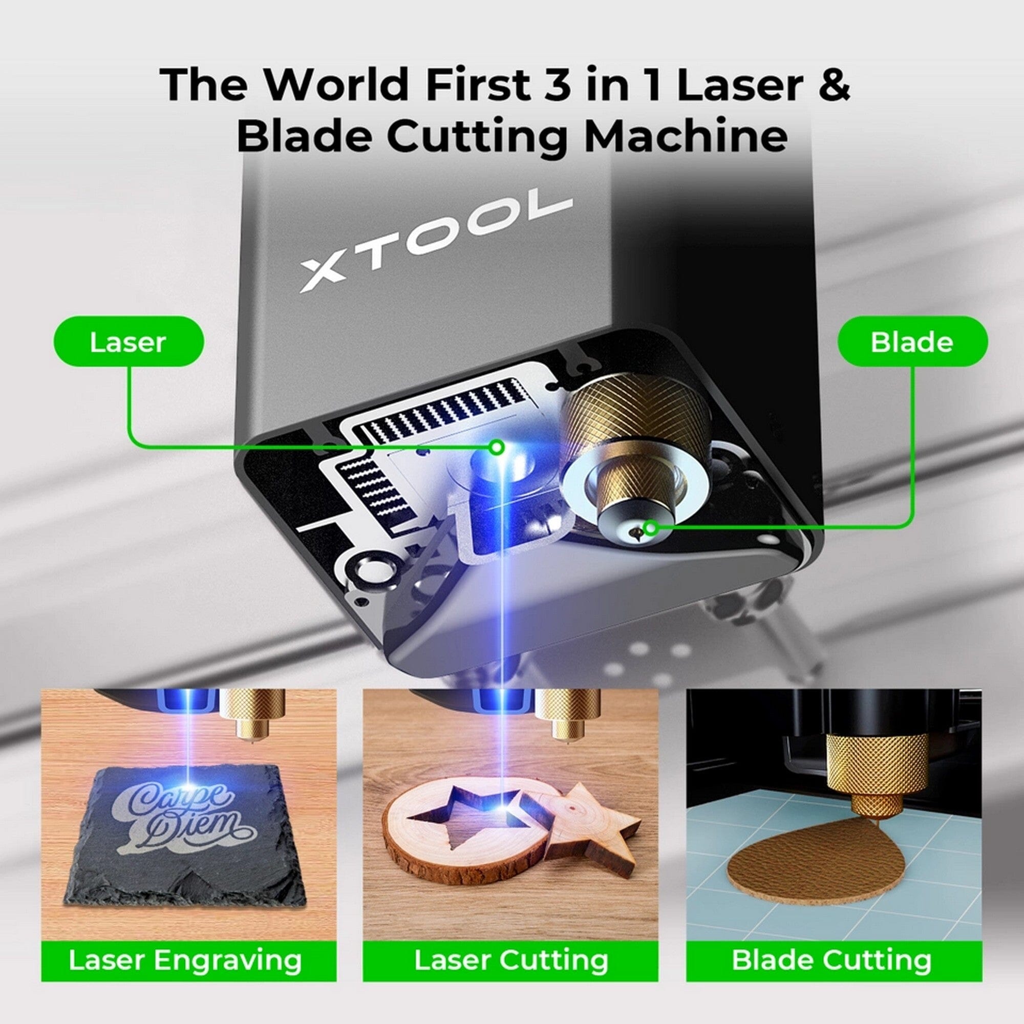 xTool M1 10W Craft Laser and Blade Cutting Machine Air Assist Bundle