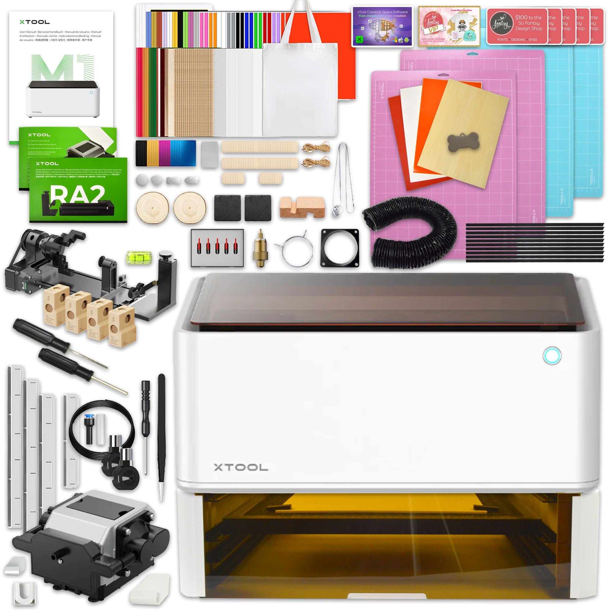 xTool M1 10w Laser Engraver 3-in-1 Laser Engraving Cutting Machine (Please  check the bundle for more options)